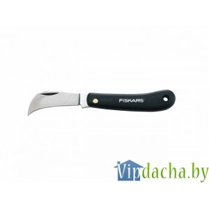 Нож садовый FISKARS изогнутый для прививок (125880)